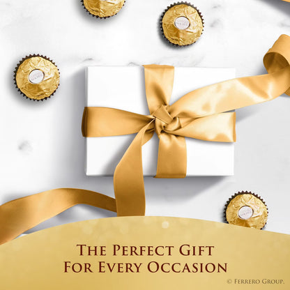 Ferrero Rocher Premium Milk Chocolate Hazelnut 48 Count – Gourmet Chocolate Candy, Crunchy Hazelnut Center, Luxury Gift Box, Bulk Pack
