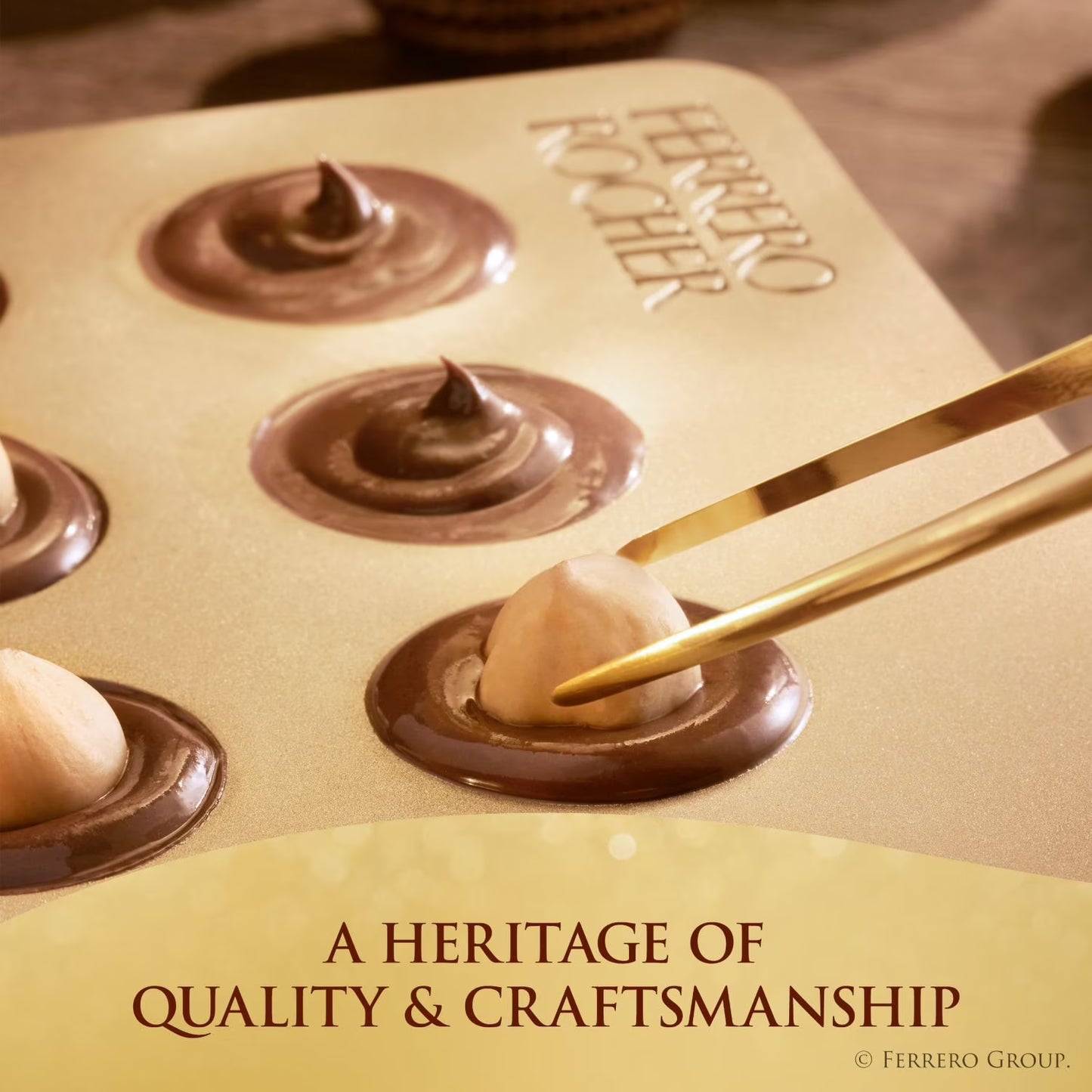 Ferrero Rocher Premium Milk Chocolate Hazelnut 48 Count – Gourmet Chocolate Candy, Crunchy Hazelnut Center, Luxury Gift Box, Bulk Pack