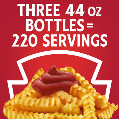 Heinz Original Tomato Ketchup 44 oz 3 Pack – Classic Thick & Rich Ketchup, Bulk Value Pack, Condiment for Home, Restaurants & Resale
