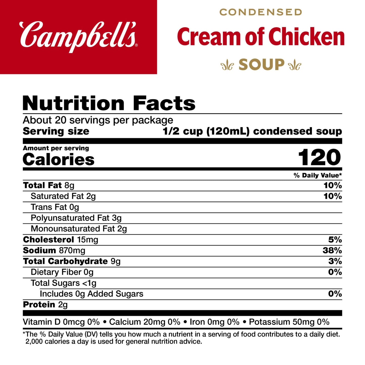 Campbell's Condensed Cream of Chicken Soup 10.5 oz 8 Pack – Creamy Cooking Soup, Pantry Staple, Quick Meal Base, Bulk Family Value Pack