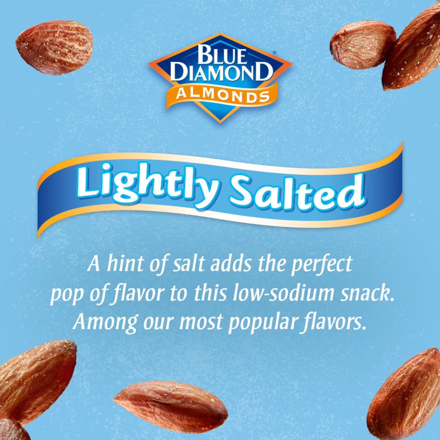 Blue Diamond Whole Almonds, Lightly Salted, 40 oz Resealable Bag