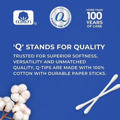 Q-tips Cotton Swabs 1750 Count 3 Pack – Premium Soft Cotton Swabs, Gentle Personal Care Sticks, Bulk Value Pack, Home Essentials
