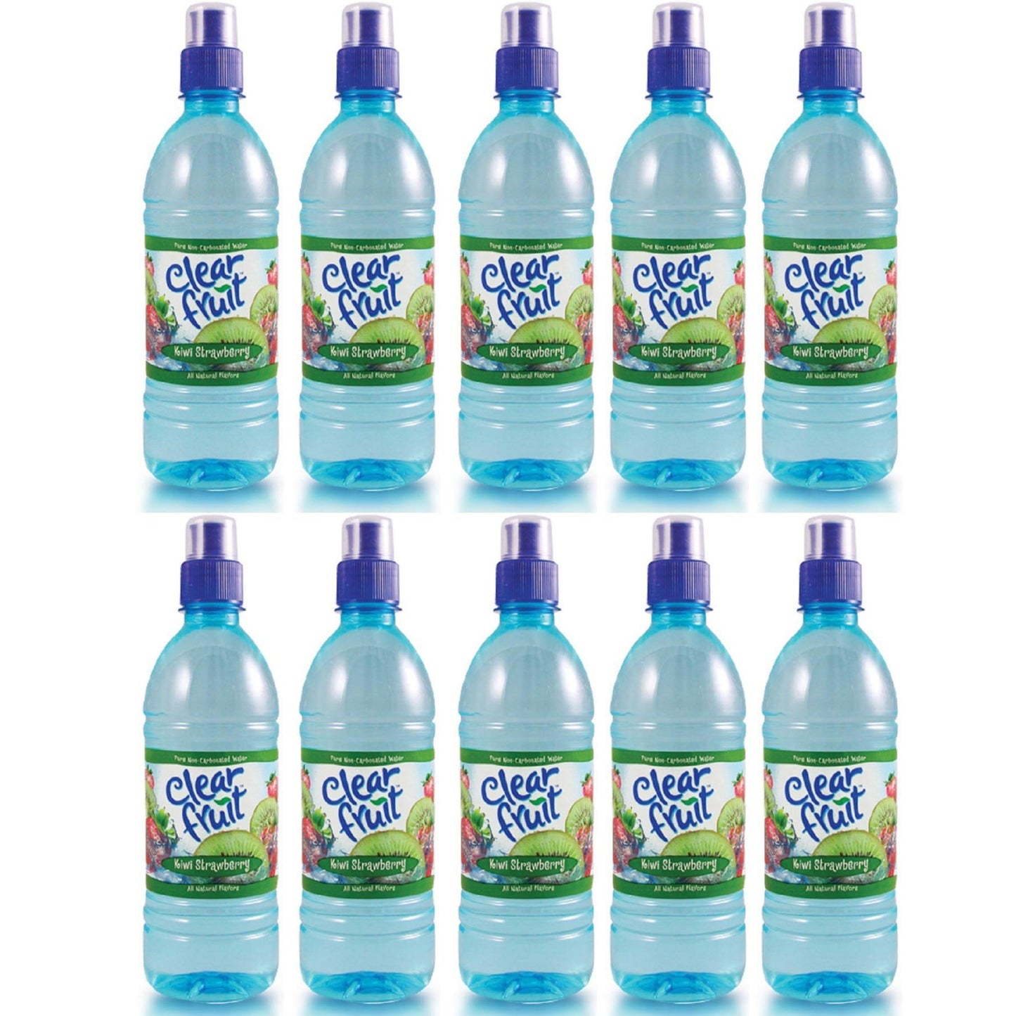 Clear Fruit Kiwi Strawberry Water Sport 16.9 Oz Bottles,Pack of 10