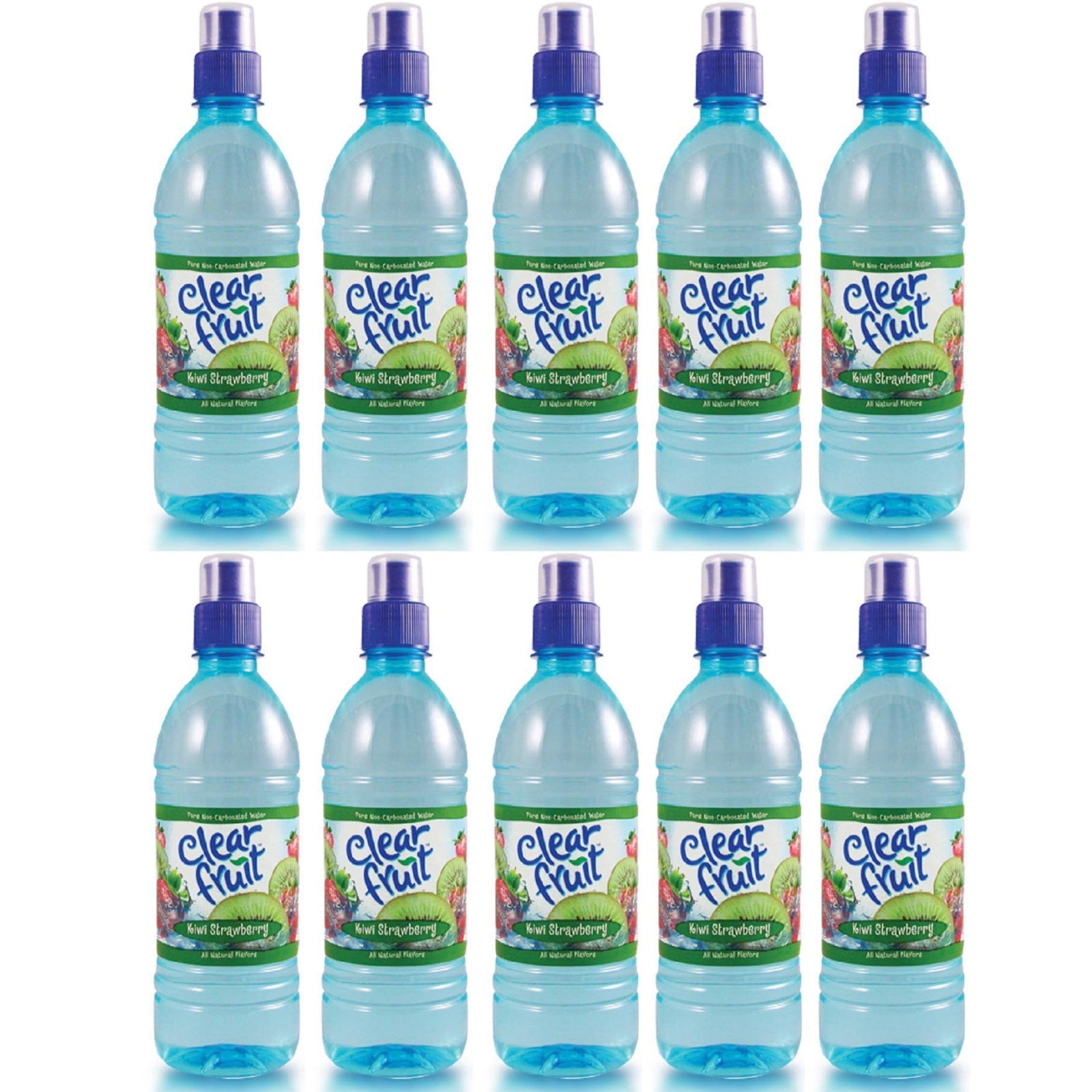 Clear Fruit Kiwi Strawberry Water Sport 16.9 Oz Bottles,Pack of 10