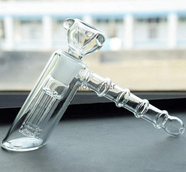 Mini Bubbler Hammer Diffuse  Glass Water Bongs Rig Shisha Smoking Pipe 18mm bow
