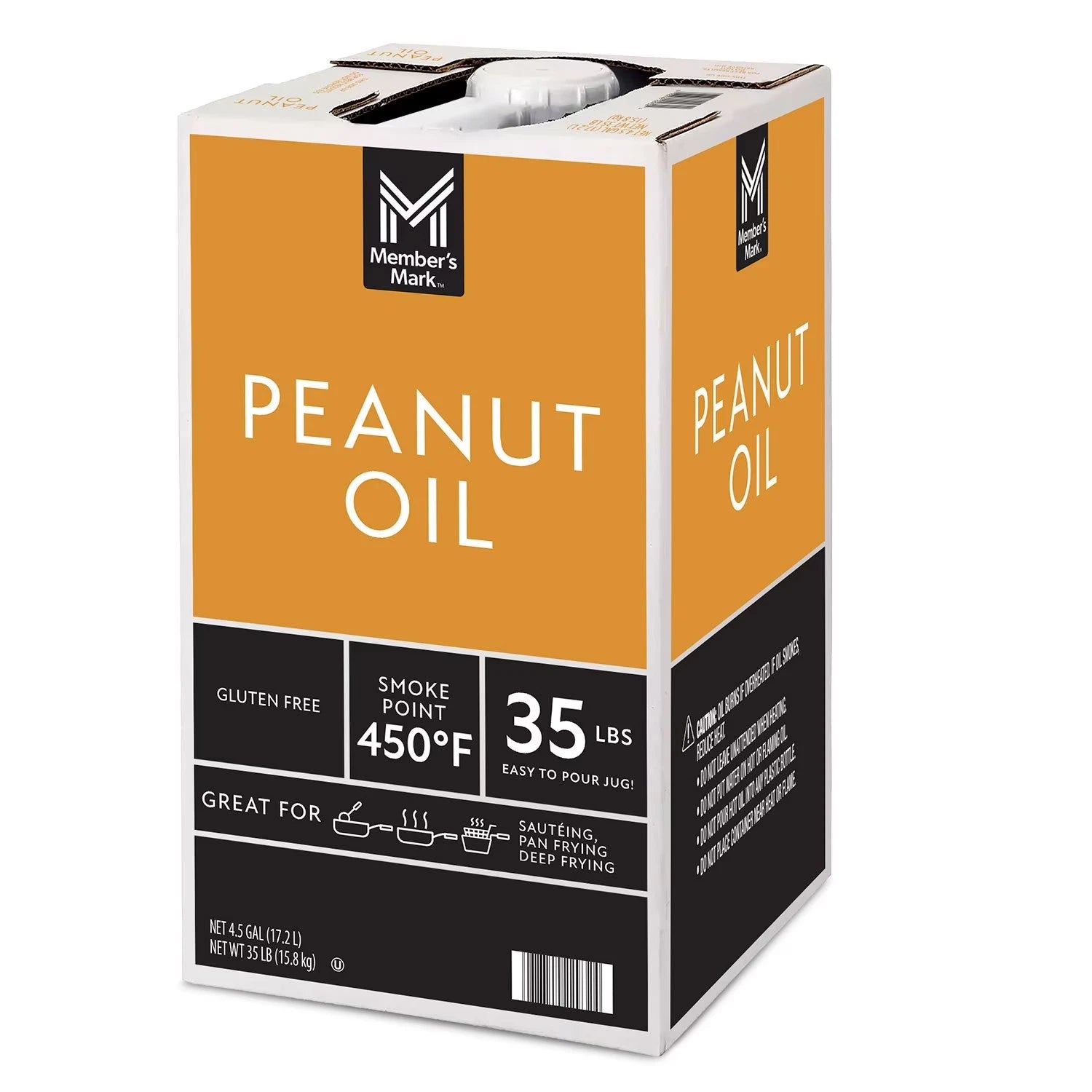 Member's Mark Pure Peanut Oil – 35 lb (4.5 Gallon) Bulk Jug