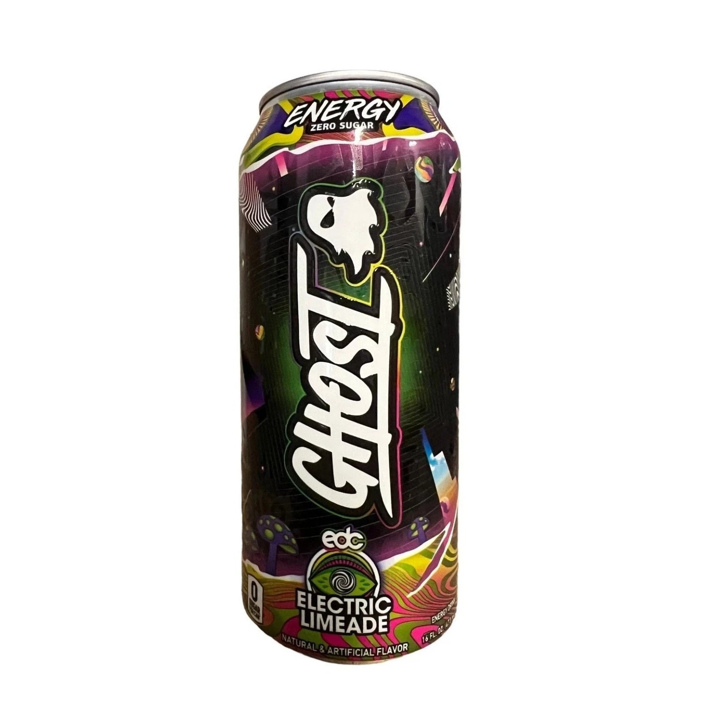 Ghost Energy Drink Zero Sugar Electric Limeade – 16 fl oz Cans – Energy Beverage – Pack of 12