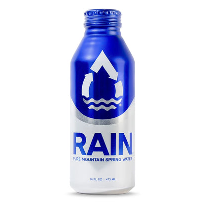 Rain Pure Mountain Spring Water – 24 Pack, 16 fl oz Bottles