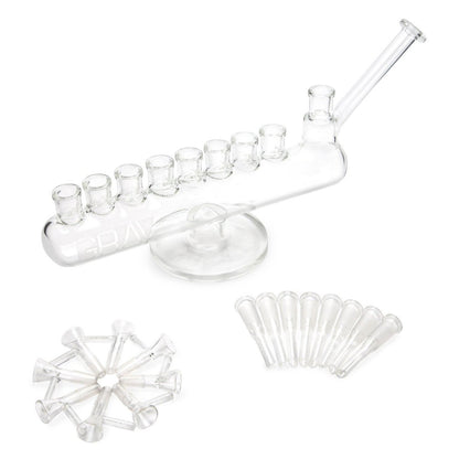 THICK Grav® Clear Menorah Bong HEAVY Glass Water Pipe HOOKAH Bubbler COOL *USA*