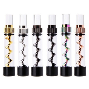 V12 Mini Kit Herb Pipe Twisty Blunt Tobacco Smoking Glass Filter —Randomly Color
