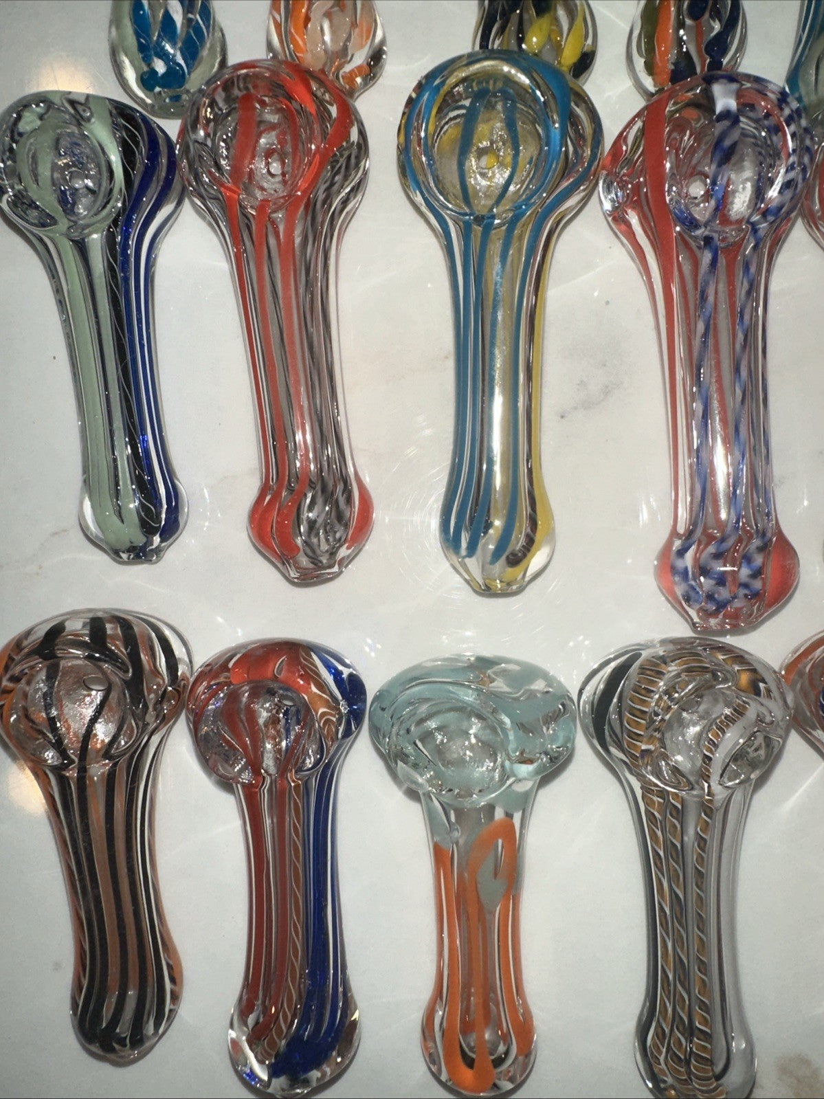 😎5 PCS  3.5” 🧡TOBACCO SMOKING PIPE ASSORTED GLASS HAND PIPES 💚 RANDOM $4 Each