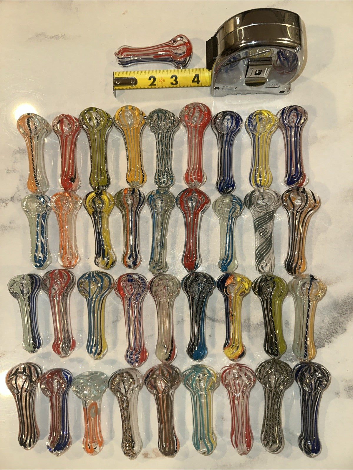 😎5 PCS  3.5” 🧡TOBACCO SMOKING PIPE ASSORTED GLASS HAND PIPES 💚 RANDOM $4 Each