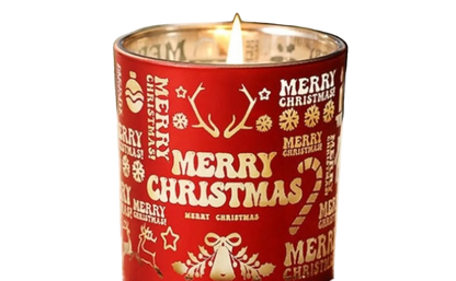 Red Christmas Soy Wax Candles - Premium Holiday Fragrance