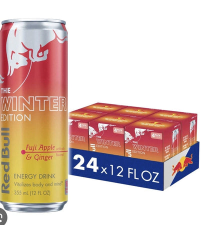 Red Bull Winter Edition: Fuji Apple-Ginger flavor 12 Fl Oz 6/12/24 Cans