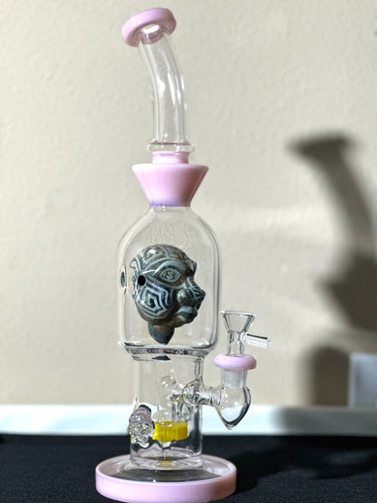 13.5'' Alien Glass Bong 14mm Artistic Water Pipe Unique Monster Collectible