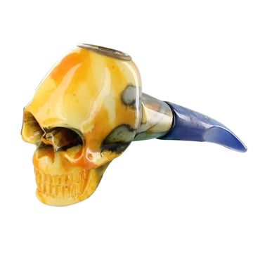 Handmade Pale Horseman Skull Head Tobacco Smoking Pipe