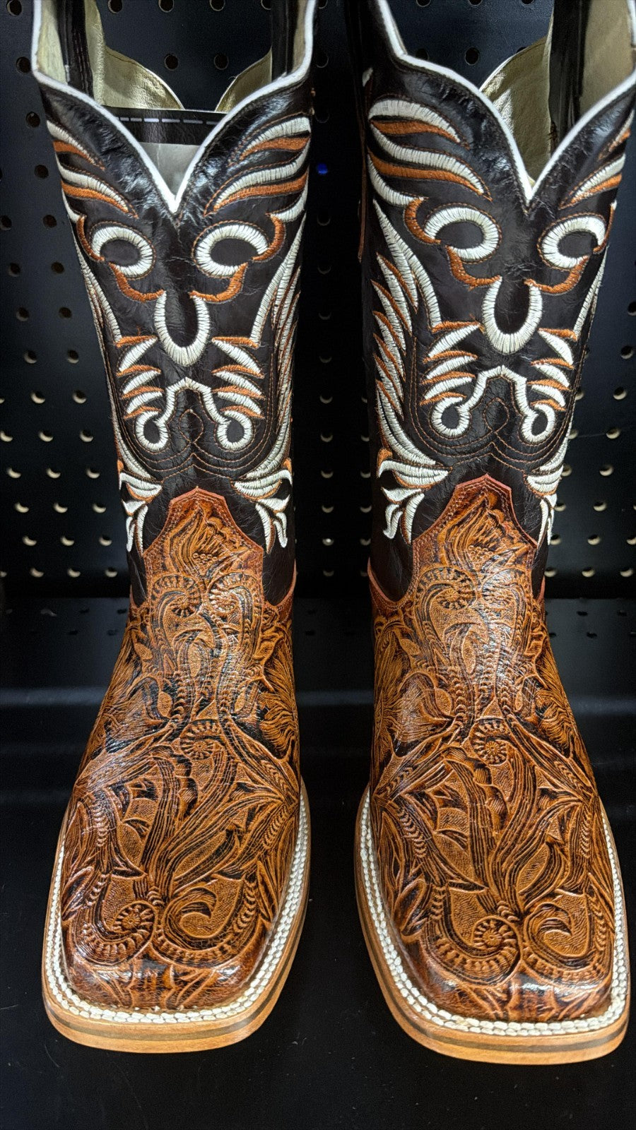 Men's Rodeo Cowboy Western Square Toe Boots Alligator Neck Print Made in Mexico