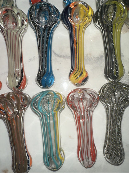 😎5 PCS  3.5” 🧡TOBACCO SMOKING PIPE ASSORTED GLASS HAND PIPES 💚 RANDOM $4 Each