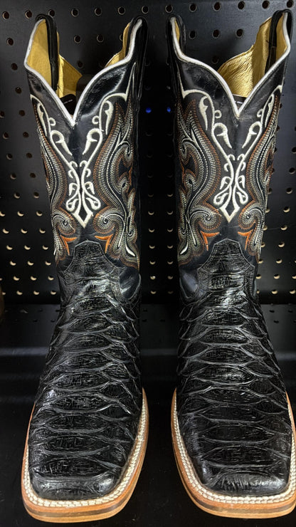Men's Rodeo Cowboy Western Square Toe Boots Alligator Neck Print Made in Mexico