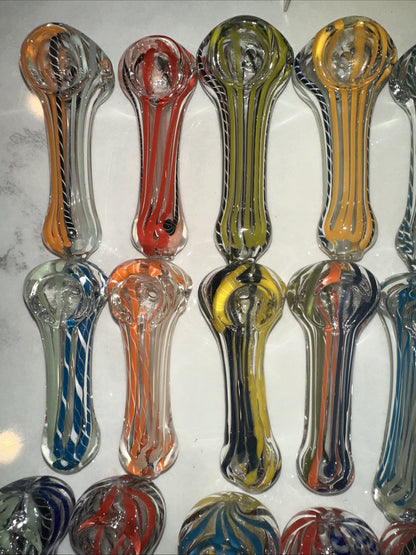 😎5 PCS  3.5” 🧡TOBACCO SMOKING PIPE ASSORTED GLASS HAND PIPES 💚 RANDOM $4 Each