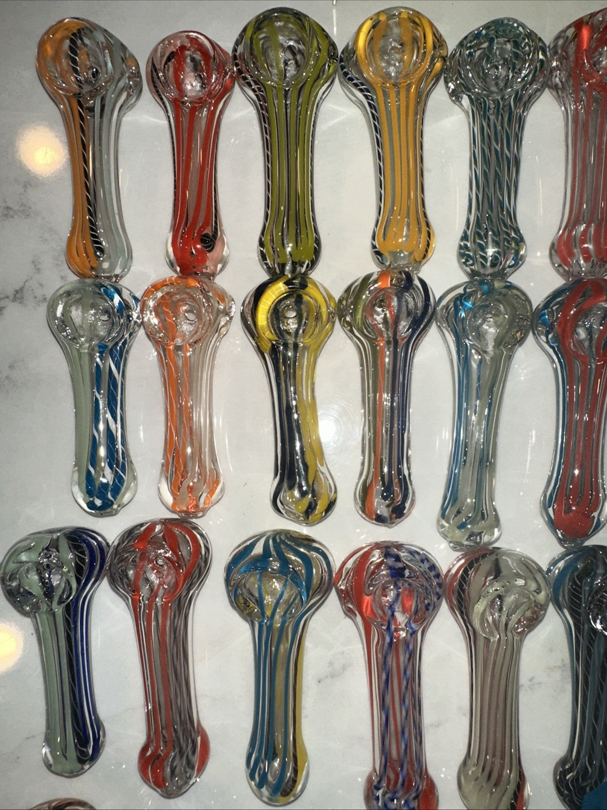 😎5 PCS  3.5” 🧡TOBACCO SMOKING PIPE ASSORTED GLASS HAND PIPES 💚 RANDOM $4 Each