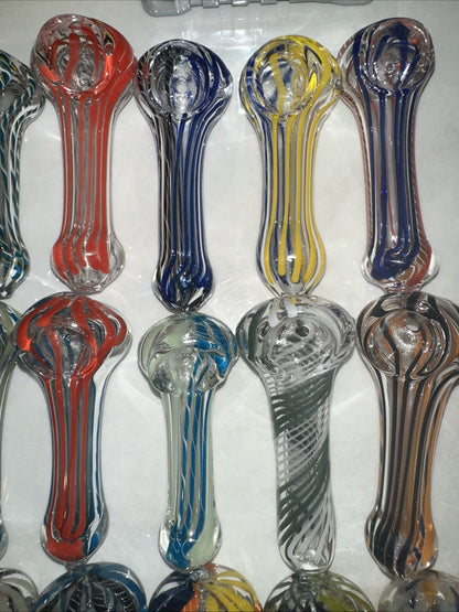 😎5 PCS  3.5” 🧡TOBACCO SMOKING PIPE ASSORTED GLASS HAND PIPES 💚 RANDOM $4 Each