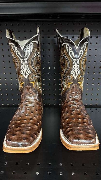 Men's Rodeo Cowboy Western Square Toe Boots Alligator Neck Print Made in Mexico