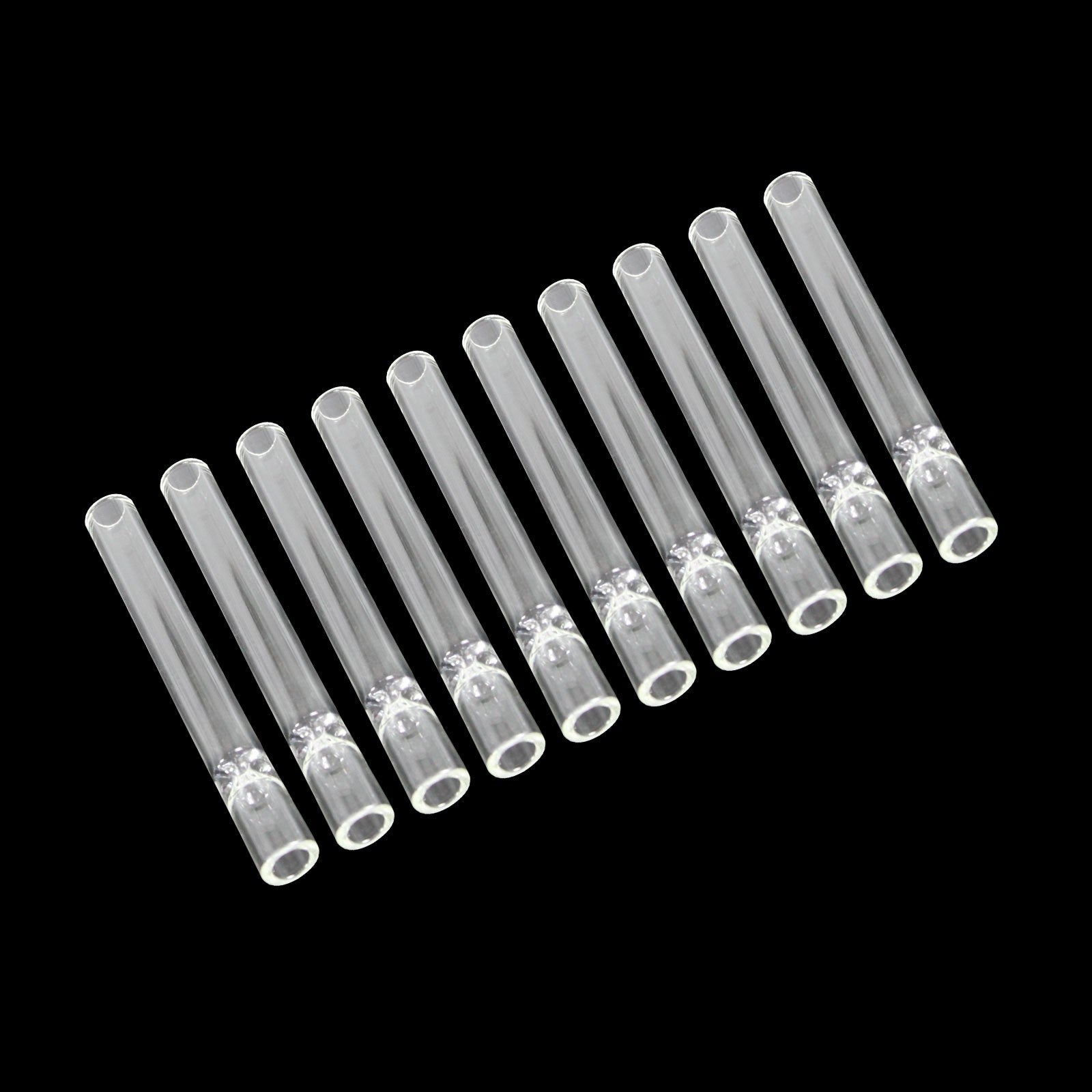 10-piece Thick Pyrex Glass Chillum Tobacco Pipe, Smoking pipe, Smooth One Hitter