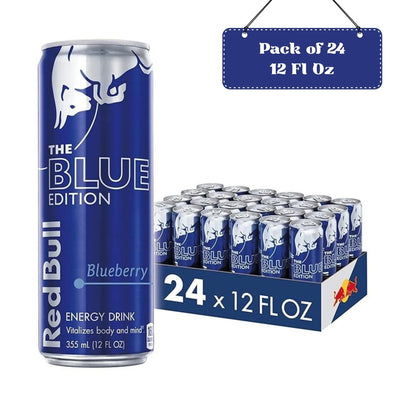 Red Bull Blue Edition Energy Drink - 24 x 12fl oz | 80mg Caffeine