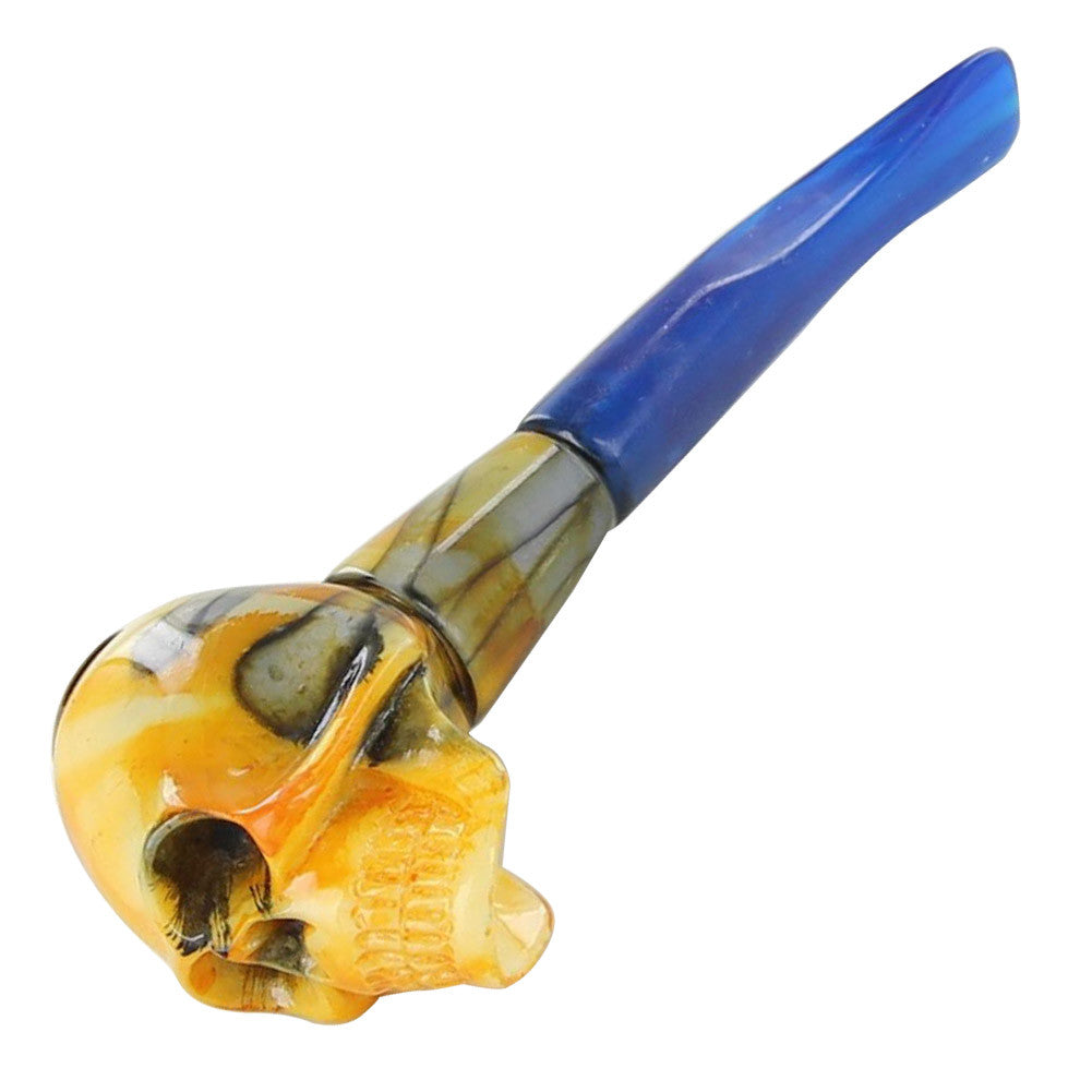Handmade Pale Horseman Skull Head Tobacco Smoking Pipe