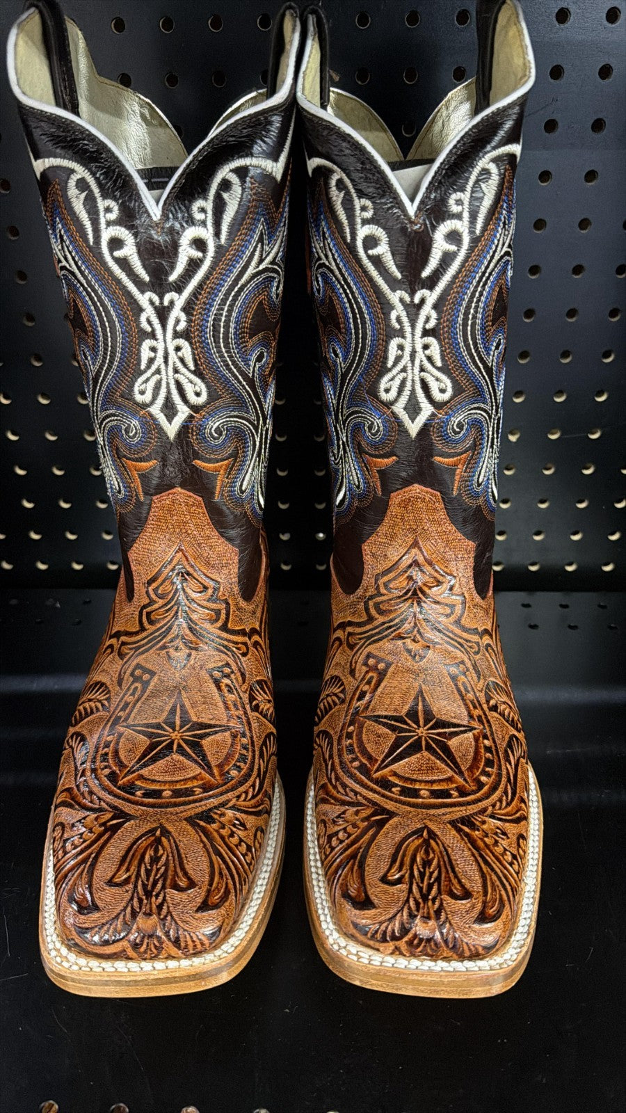 Men's Rodeo Cowboy Western Square Toe Boots Alligator Neck Print Made in Mexico