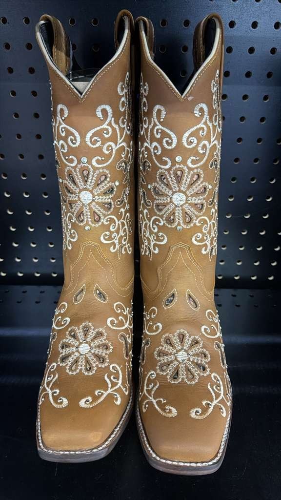 Men's Rodeo Cowboy Western Square Toe Boots Alligator Neck Print Made in Mexico