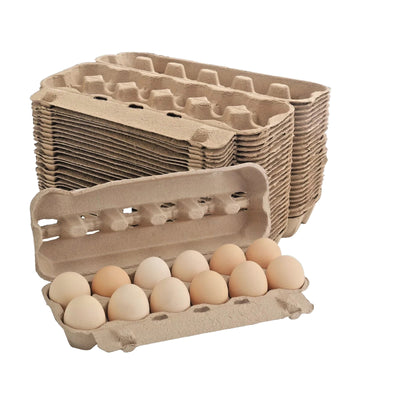 Natural Pulp Paper Egg Cartons hold 12 Eggs Eco-Friendly Egg CHOOSE QUANTITY BLW