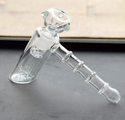 Mini Bubbler Hammer Diffuse  Glass Water Bongs Rig Shisha Smoking Pipe 18mm bow