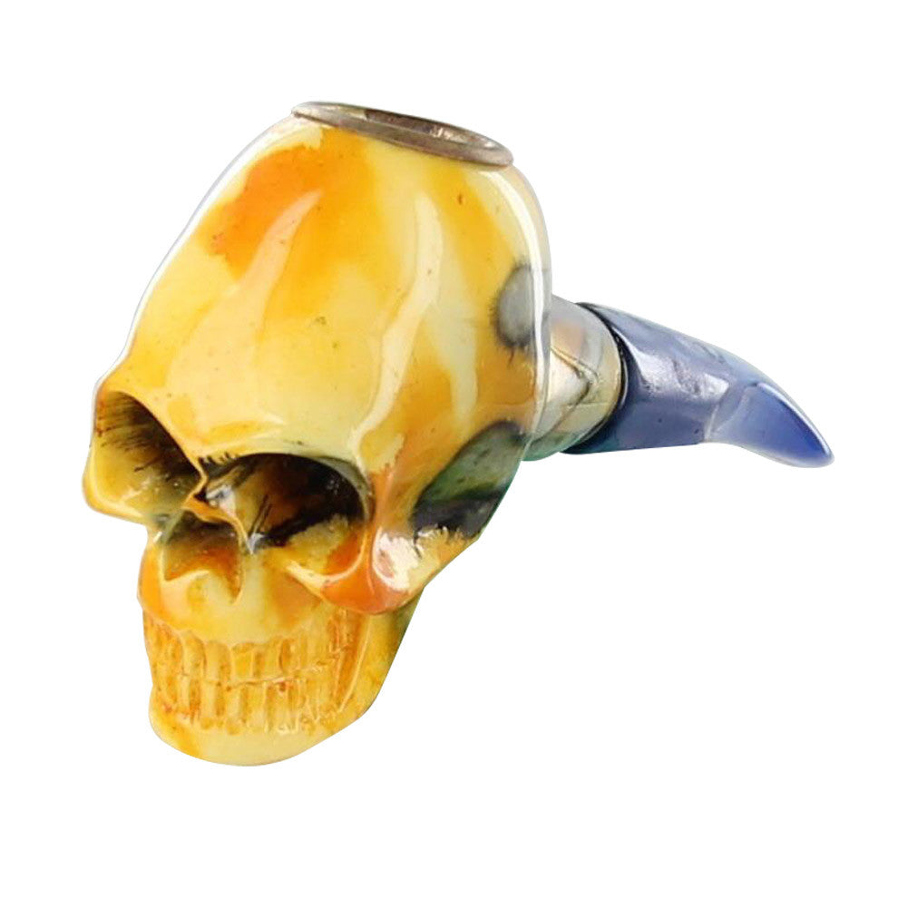 Handmade Pale Horseman Skull Head Tobacco Smoking Pipe