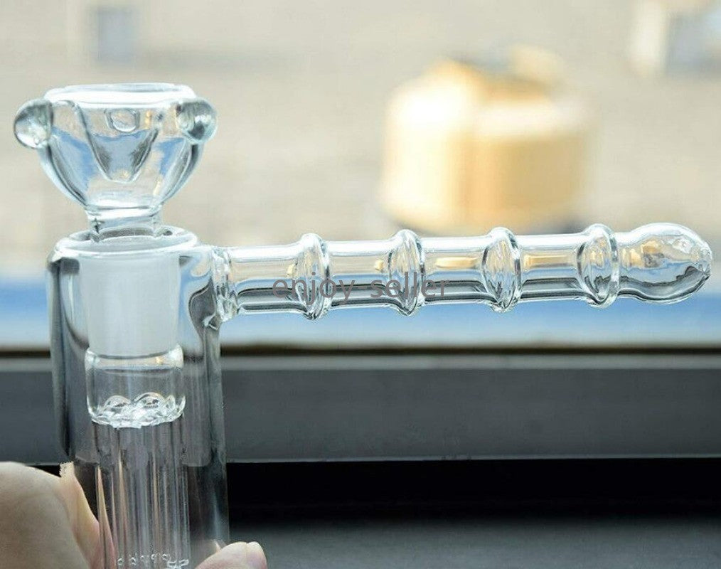 Mini Bubbler Hammer Diffuse  Glass Water Bongs Rig Shisha Smoking Pipe 18mm bow
