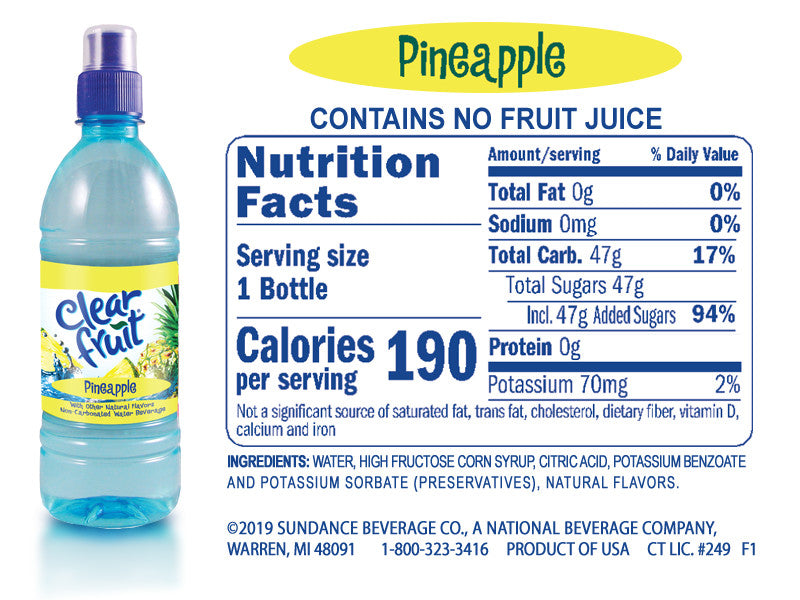 Clear Fruit Flavored Water  16.9oz Bottles 6/12/24 Packs, ALL Flavors Available