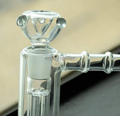 Mini Bubbler Hammer Diffuse  Glass Water Bongs Rig Shisha Smoking Pipe 18mm bow
