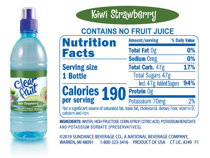 Clear Fruit Flavored Water  16.9oz Bottles 6/12/24 Packs, ALL Flavors Available