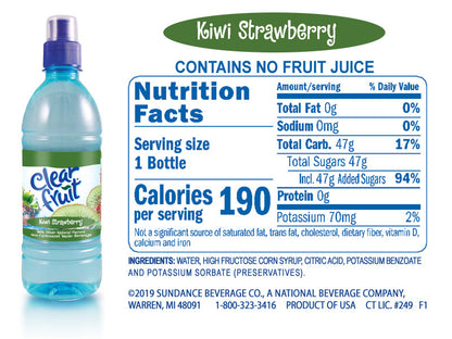 Clear Fruit Flavored Water  16.9oz Bottles 6/12/24 Packs, ALL Flavors Available