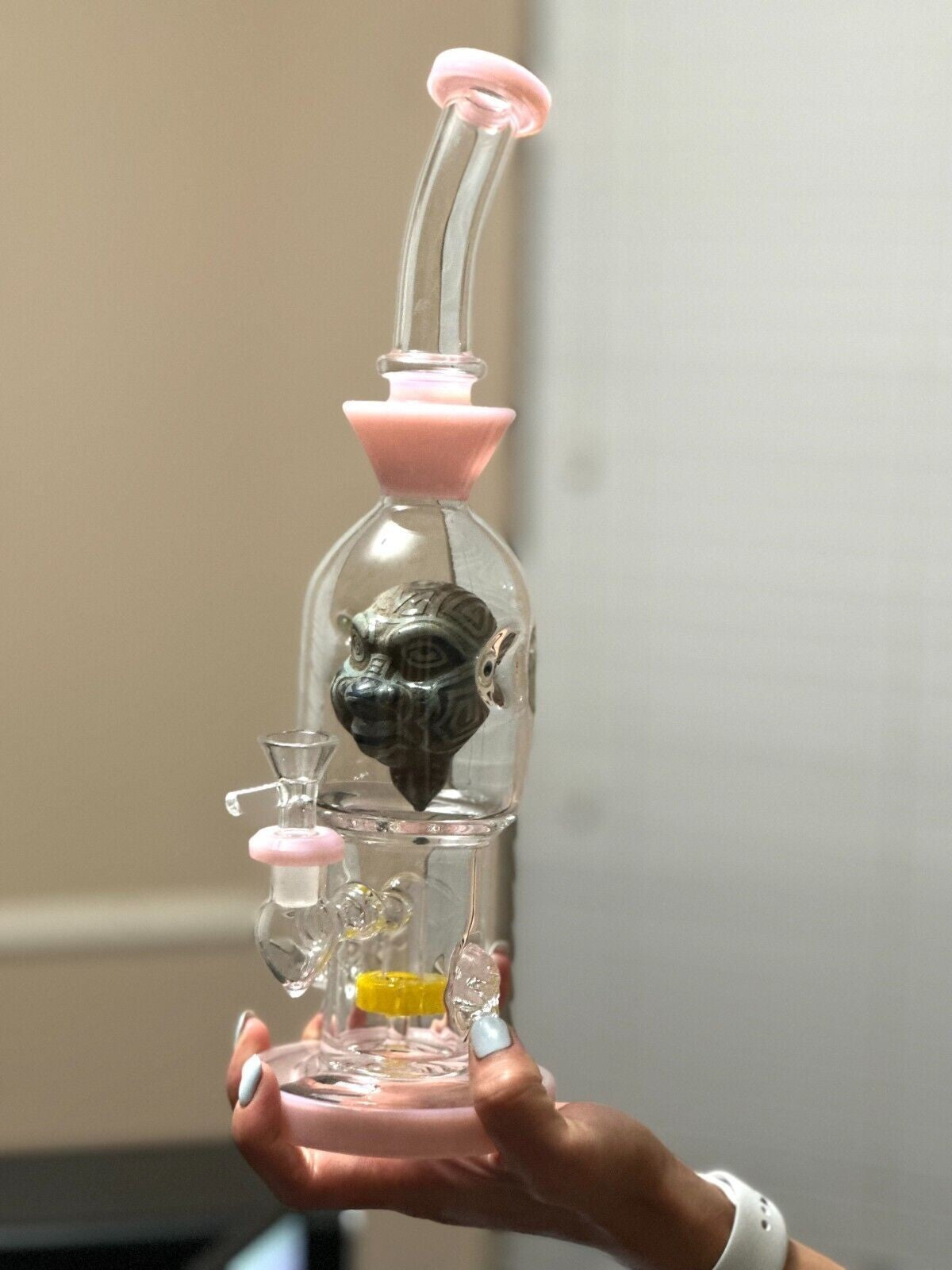 13.5'' Alien Glass Bong 14mm Artistic Water Pipe Unique Monster Collectible