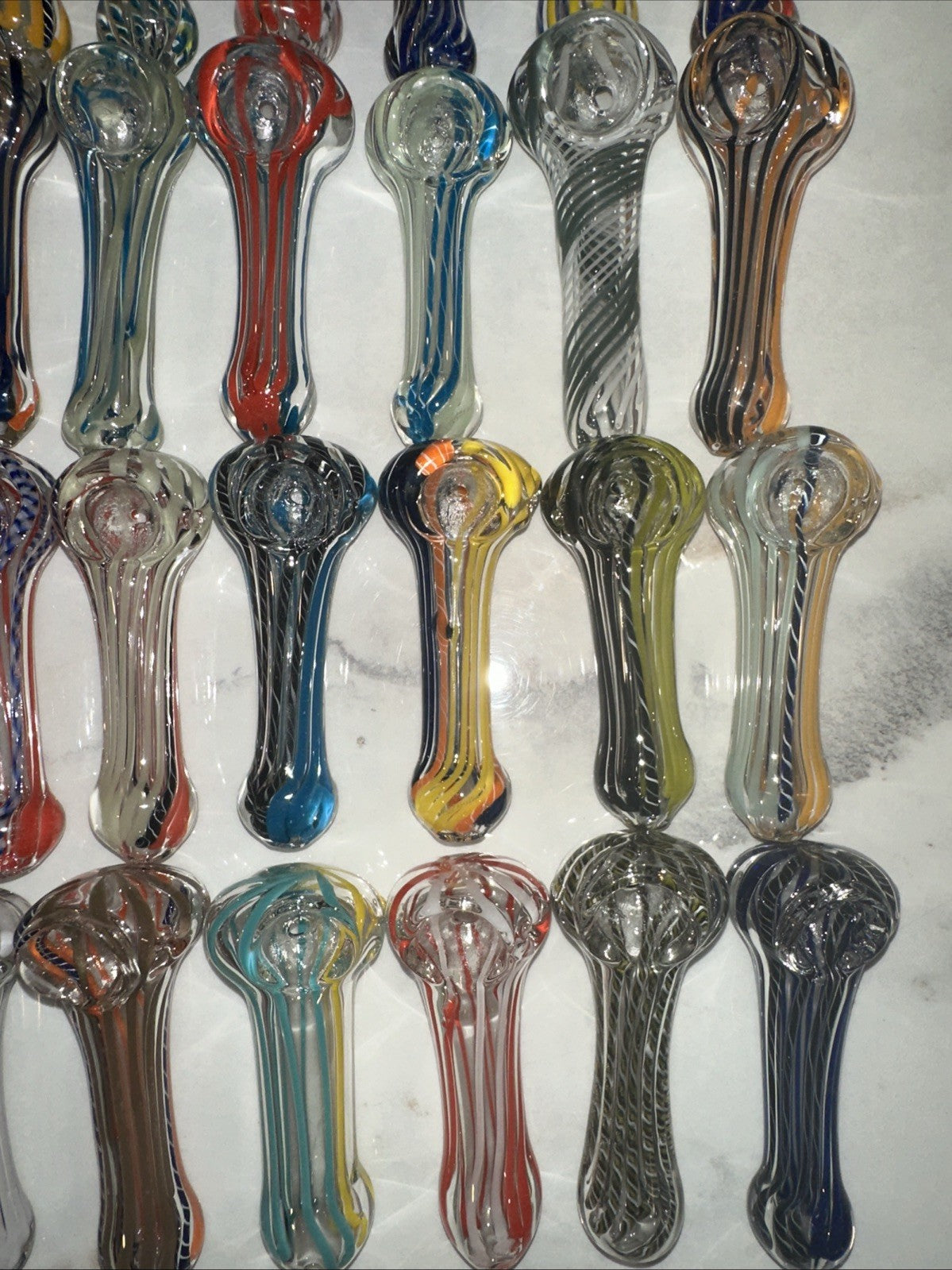 😎5 PCS  3.5” 🧡TOBACCO SMOKING PIPE ASSORTED GLASS HAND PIPES 💚 RANDOM $4 Each