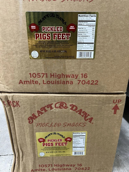 1 Gallon (4.25lb)  Authentic Louisiana Pickled Pig's Feet READY TO EAT