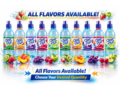 Clear Fruit Flavored Water  16.9oz Bottles 6/12/24 Packs, ALL Flavors Available