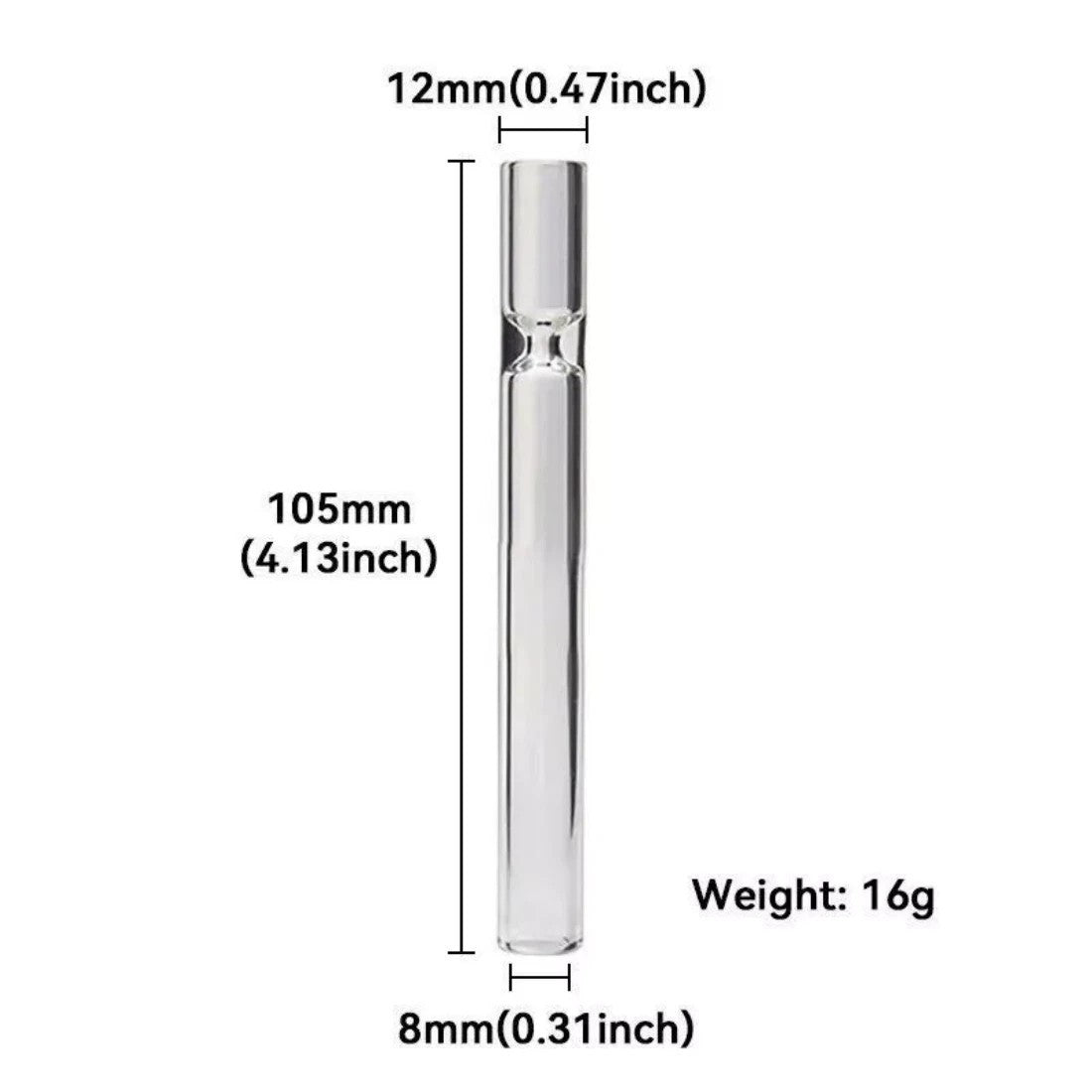 20psc Thick Pyrex Glass Chillum Tobacco Pipe, Smoking pipe,Smooth One Hitter USA