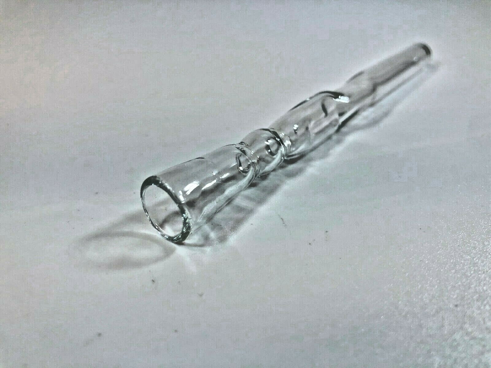 Thick Swirl Clear Glass Smoking Pipe Cigarette Tobacco Holder