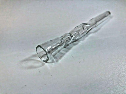 Thick Swirl Clear Glass Smoking Pipe Cigarette Tobacco Holder