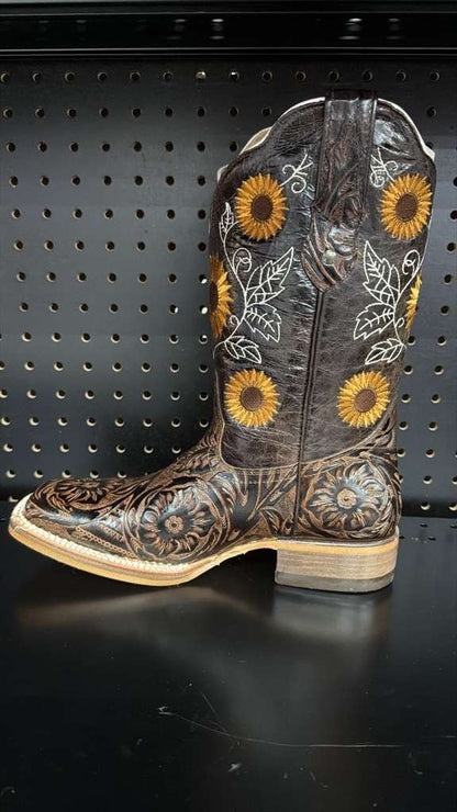 Men's Rodeo Cowboy Western Square Toe Boots Alligator Neck Print Made in Mexico
