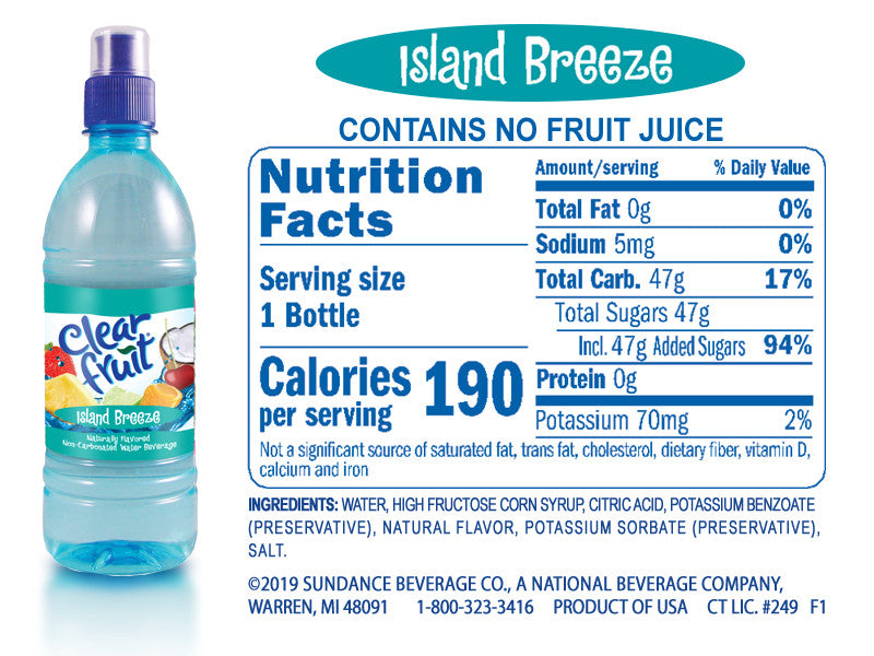 Clear Fruit Flavored Water  16.9oz Bottles 6/12/24 Packs, ALL Flavors Available