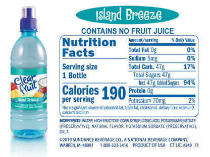 Clear Fruit Flavored Water  16.9oz Bottles 6/12/24 Packs, ALL Flavors Available
